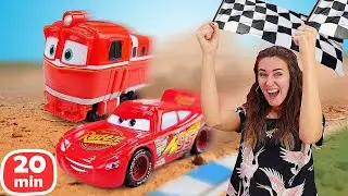 🏁🚗 &iexcl;Rayo McQueen en Carrera de Obst&aacute;culos! | Diversi&oacute;n en la Guarder&iacute;a Infantil