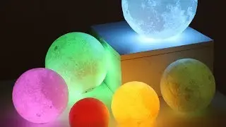 RGB Colorful Moon Lamp Unboxing & Review