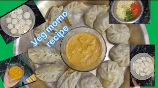 Pure Nepali style veg momo's recipe 😋 👌 (with traditional chutney