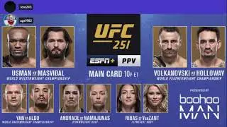 UFC 251 RECAP AND REACTIONS LIVE STREAM!!! - #TASP #8