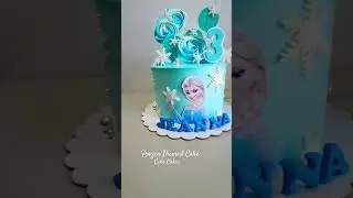 frozen themed cake #edibletoppers #cakedecorating #customizedcake