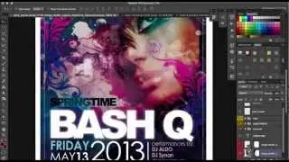 How to make a quick Party Poster Template in Photoshop - Tutorial   Scarab13