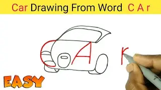 Step-by-Step Supercar Drawing Tutorial | easy drawings with words | how to draw