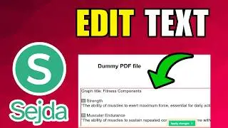 How To Edit Text In Sejda PDF (2026) (Step By Step For Beginners)