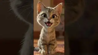 👉 AI Turns a Normal Cat Into a Pixar Character | First Frame vs Second Frame #ai #shorts