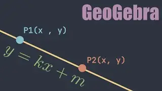 How to find the equation of a straight line in slope intercept form using Geogebra.
