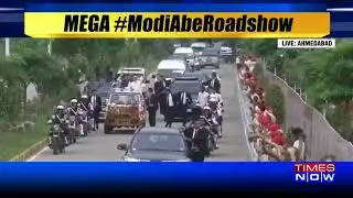 PM Modi, Shinzo Abe&rsquo;s roadshow in Ahmedabad