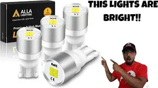 Alla Lighting Newest 4x T10 194 168 LED Bulbs W5W 2825 175 158 CAN-Bus, 6000K REVIEW!