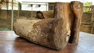 Creative Thinking Of Carpenters Wood Recycling - Building Table From Reclaimed Tree Trunks