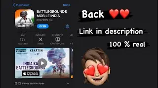 BGMI is back for iOS || ignore background voice😓🙏🏻 || link in description || very happy❤️ ||