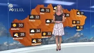 Mirka Almásy Slovakia Weather Presenter Leather top 10 7 2016