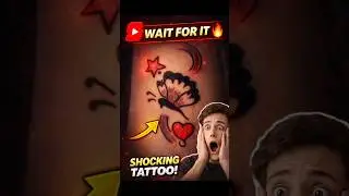 WAIT FOR IT 😱 | Shocking Tattoo Reveal #tattoo #art #tattooartist #pentattoo #shorts #love