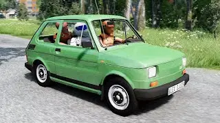 BeamNG.drive - Fiat 126p FL 650 E 1985 - Car Show Test Drive Crash .