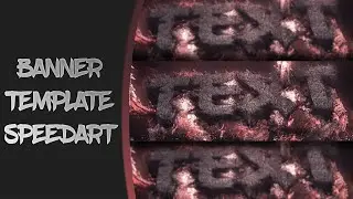 3D Banner Template Speed Art (C4D + Photoshop)