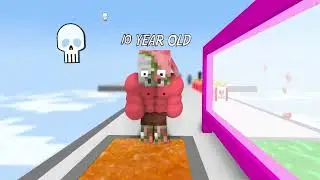Monster School TEETH RUNNER CHALLENGE   Minecraft Animation   20of22