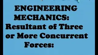 Resultant of Three or More Concurrent Forces