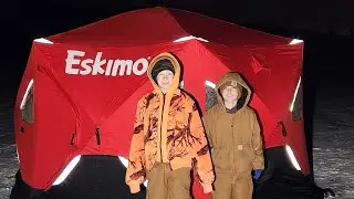 The Creekside Family is live! Ice fishing before the Snow storm