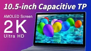 Waveshare 10.5inch Capacitive Touch AMOLED, HDMI Port, 2560&times;1600 2K Resolution, Optical Bonding