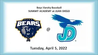 Varsity Baseball: Summit Academy at Juan Diego Catholic High School