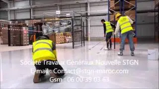Chantier Résine epoxy sur le sol d'une unité industrielle à Kénitra +212600 39 03 63