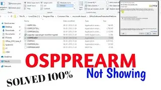 OSPPREARM Not Showing | Not Showing OSPPREARM Application | How to solve Microsoft Office Wizard