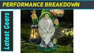 Adorable Garden Gnome Statue with Solar Light for Your Outdoor Decor!