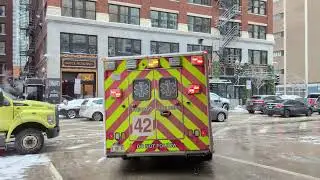 Chicago Fire Department- Ambulance 42 Responding 