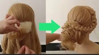 Elegant European Hairstyle Tutorial | Modern & Classy Updo for Any Occasion😍😍