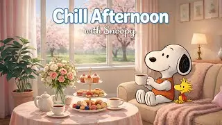 Chill Afternoon Jazz with Snoopy ☕ Soft Tunes for Slow Moments, Spring Light, and Easy Days
