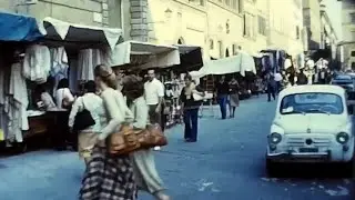 1970's Florence Street Scenes - Italy Vintage 8mm Footage Video
