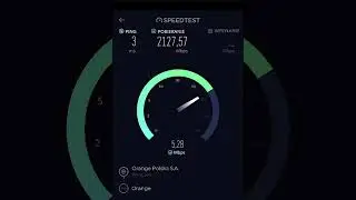 Orange światłow&oacute;d 2 Gb /600 Mbit speedtest. Orange optical fiber speedtest in Poland.