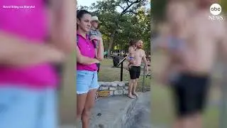 Alligator appears to charge towards Girl Scouts swimming in Texas lake