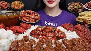 EXTREME SPICY Dragon Chicken Curry ASMR 🔥 BIG BITES | Fried Rice & Rogan Fry Mukbang