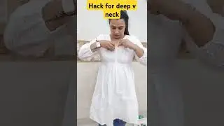 How to fix your deep v neck with Bobby pin #hack#fashion #trending #shortvideo #shorts