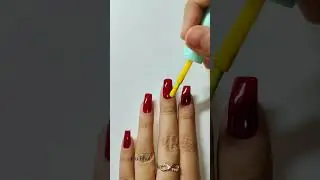Red Colour Nail Art Design 💅 #nailart #piubhol #youtubeshorts