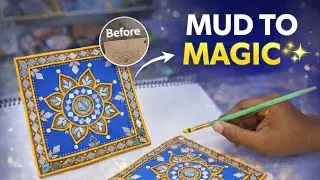 Lippan Art Step by Step | Mud Mirror Art from Scratch ✨️