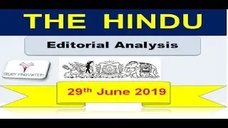 29 June 2019 The Hindu Editorial Analysis