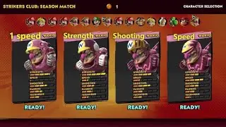 Mon Mon's club plays with a four Wario team in Mario Strikers Battle League Season!