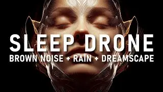 Deep Sleep Noise, Gentle Rain & Dream Drone | 10 Hours Black Screen | No Mid Ads