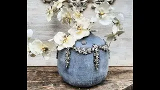 Anleitung blaue Kugelvase - Instructions blue ball vase