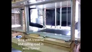 Produktion of wind tunnel sting and rolling road system: By Robert Bleischwitz