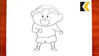 How To Draw Masao Sato | Draw Crayon Shinchan Characters Easily