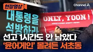 선고 1시간도 안 남았다…'윤어게인' 몰려든 서초동 [현장영상] / 채널A