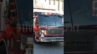 Lowell Fire Department Rescue 1 Returning to Quarters
