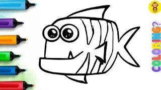 Baby shark drawing for children | Shark drawing easy, How to draw a shark, Online learning platforms