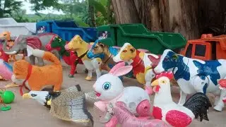 3 Waaw Truk oleng hewan angkut induk sapi warna warni gajah angsa bebek dinosaurus ayam ikan jerapah