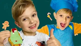Homemade Gingerbread Cookies by Little Chef Noah | Pretend Cooking | LikeLife