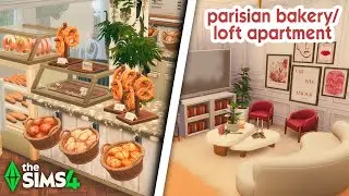 i built a parisian bakery with a loft apartment in the sims 4 🧁