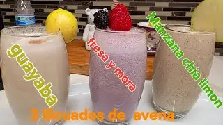 Licuados Saludables de Avena: ¡Energía Natural sin Azúcar! 🍓🍏