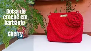 Bolsa de croche Cherry em barbante passo a passo